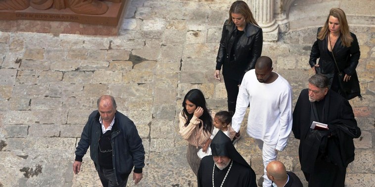 Kanye West, Kim and Khloe Kardashian are in Israel